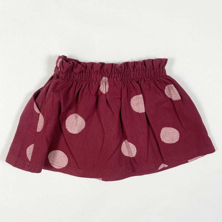 Zara burgundy spot skirt 12-18M/86