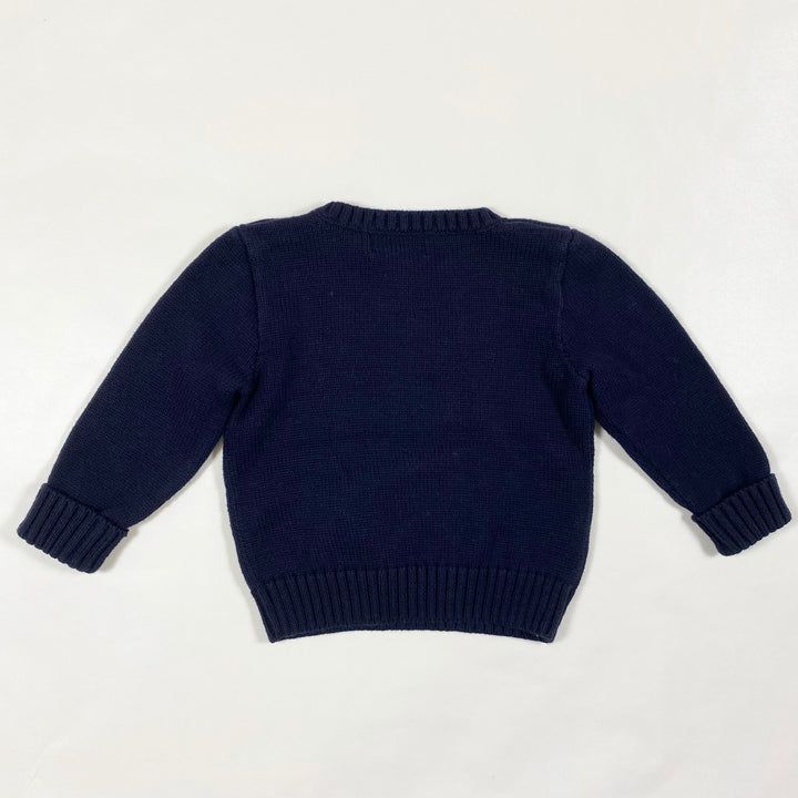Ralph Lauren navy puppy knit pullover 9M 3