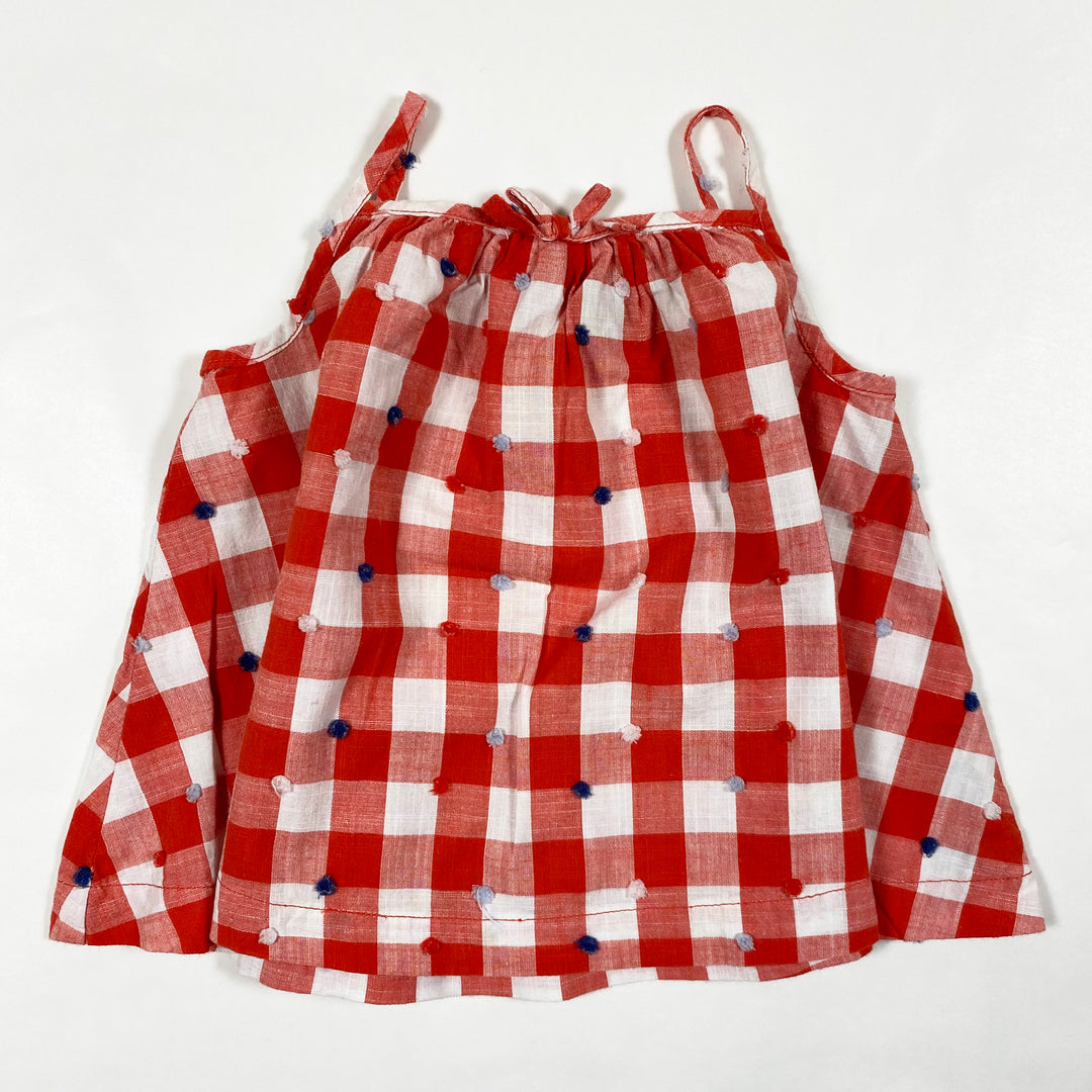 Gap red vichy confetti dress 12-18M 1