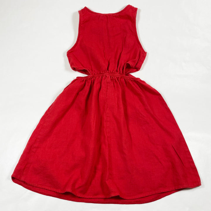 Zara red linen dress 9Y/134 3