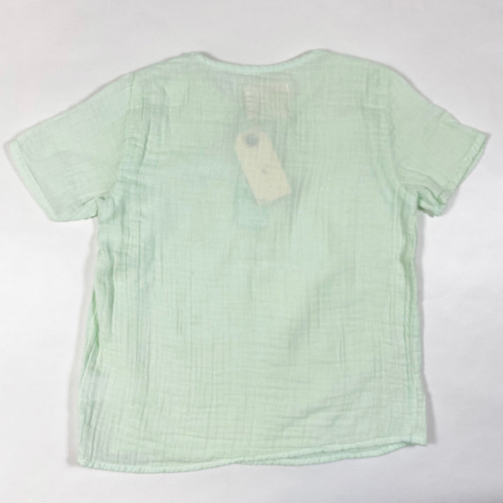 Boy + Girl turquoise muslin short-sleeved shirt Second Season 8Y