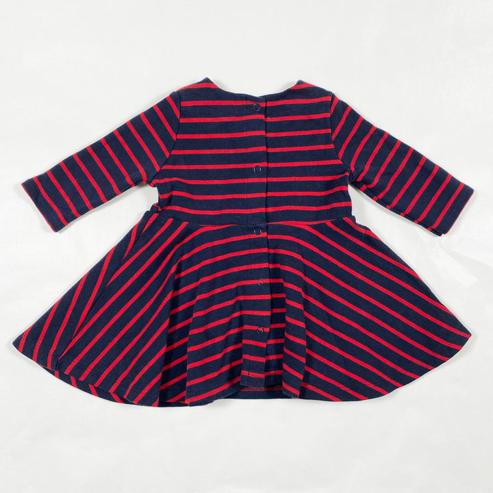 Petit Bateau navy red stripe mariniere dress 3M/60 3