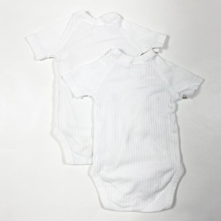 Zara white short-sleeved rib body set of 2 0-1M/56 2