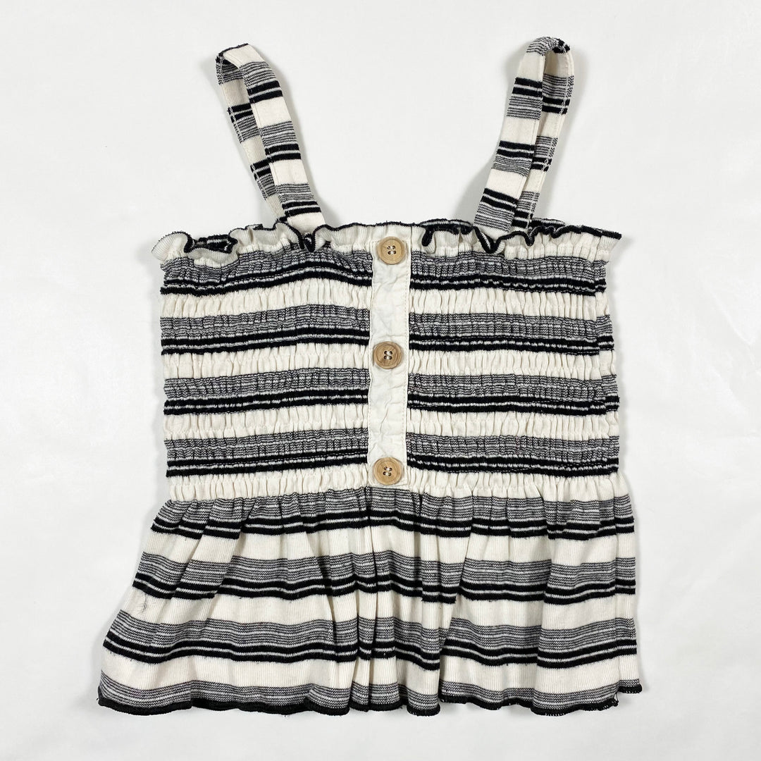 Zara black/white stripe top 7Y/122 1