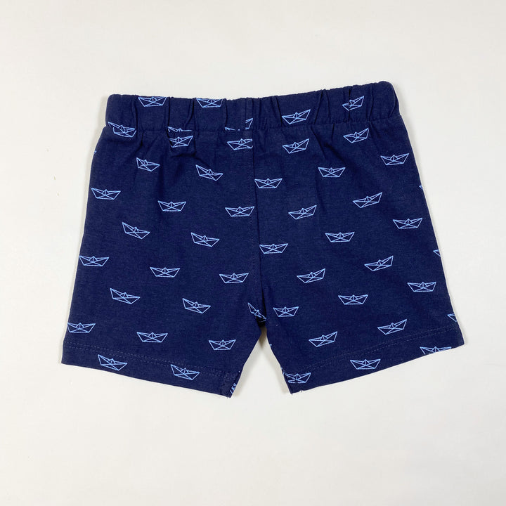 Blue Seven navy paper boat print shorts 6-9M/68