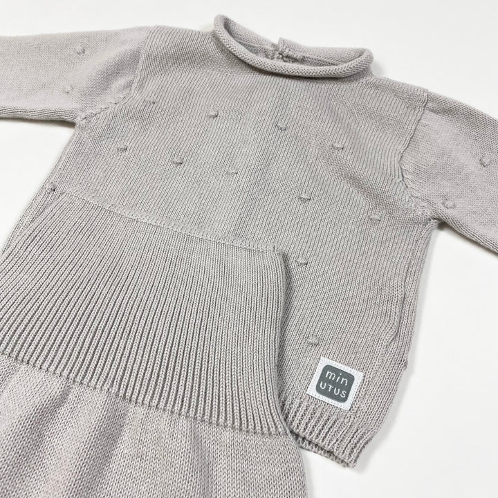 Mini Utus grey knit top and trouser set Second Season 1-3M 2