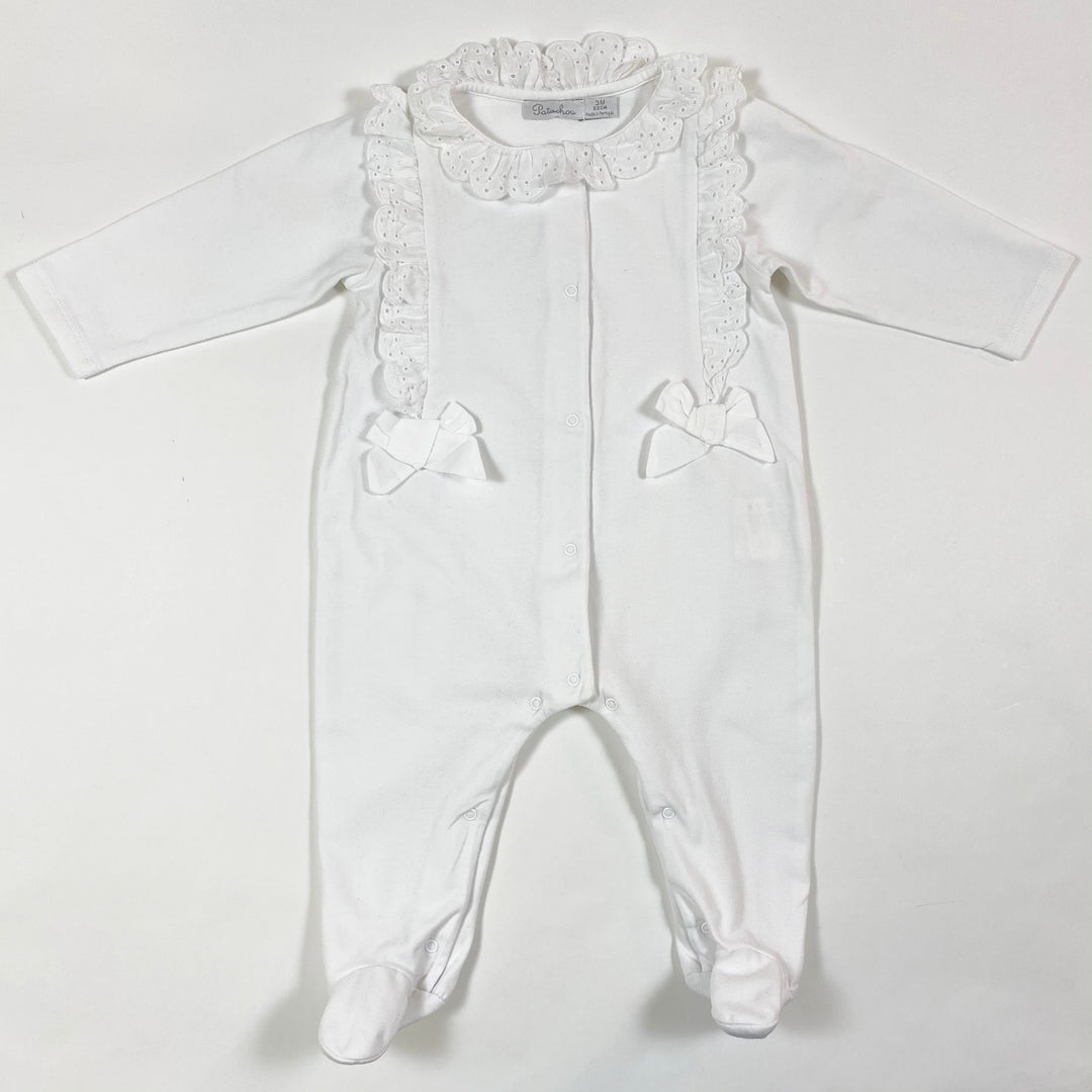 Patachou white long-sleeved bow jumpsuit 3M/62