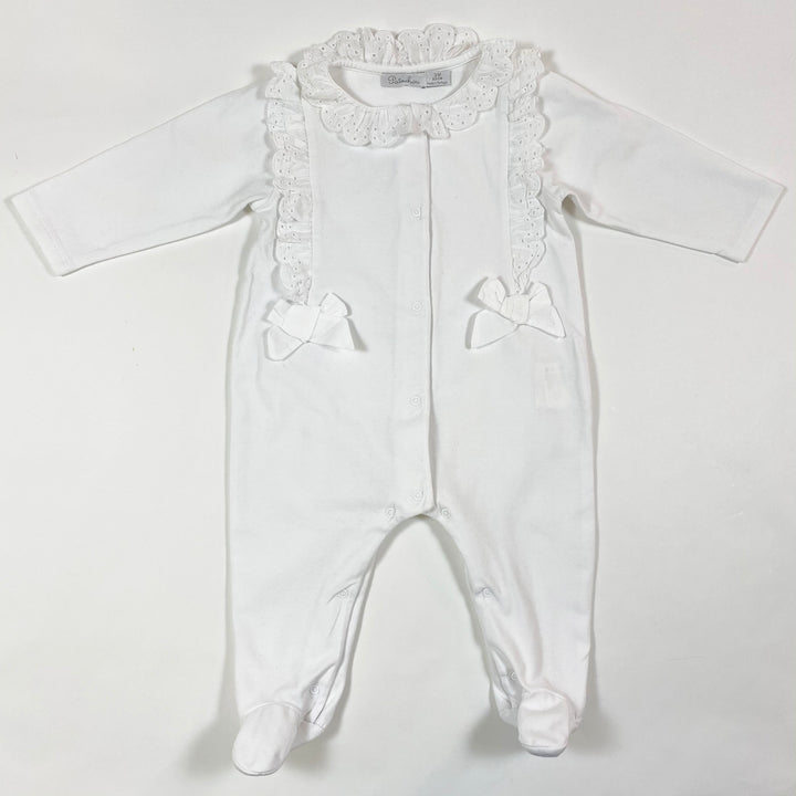 Patachou white long-sleeved bow jumpsuit 3M/62