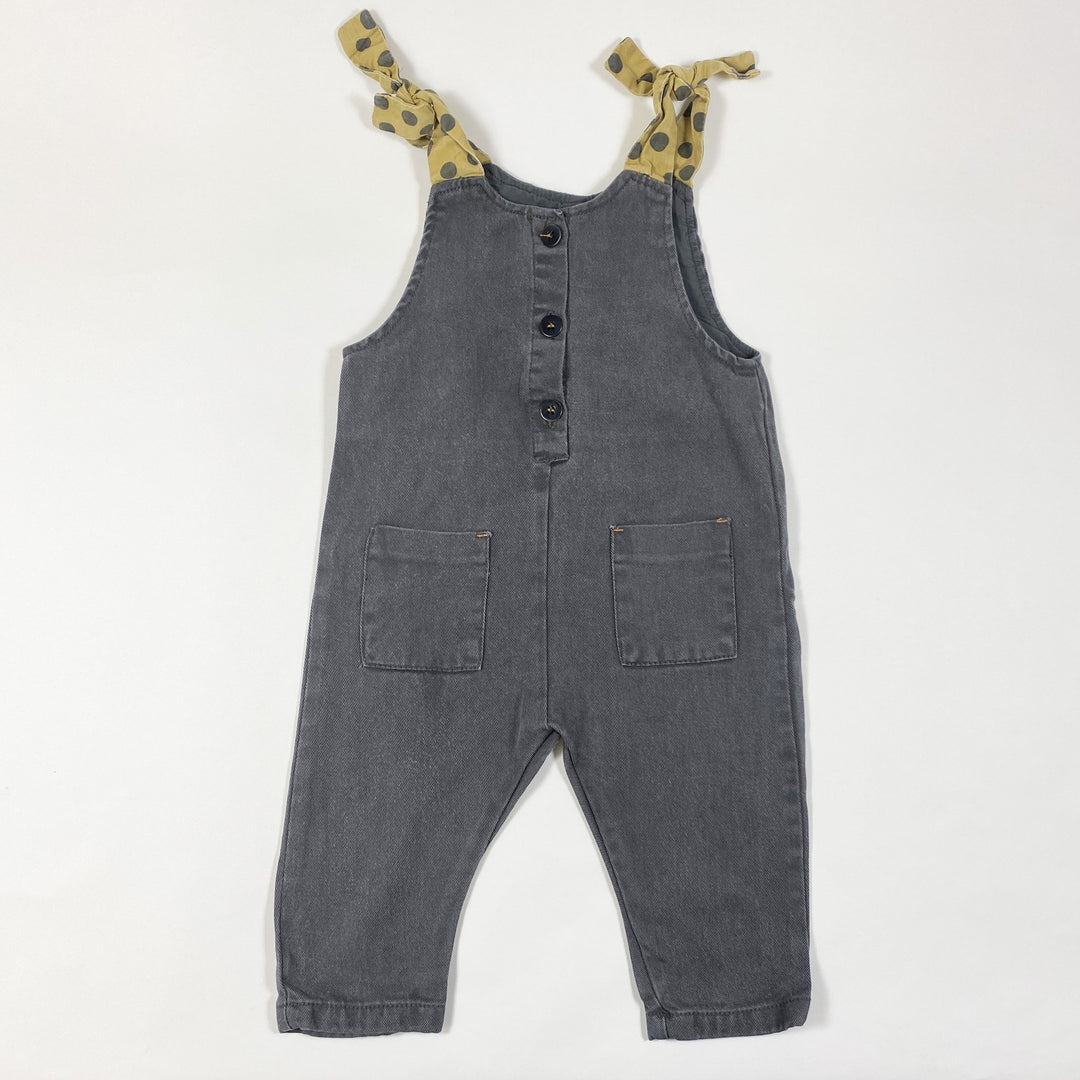 Zara faded dark grey denim dungarees 12-18M/86