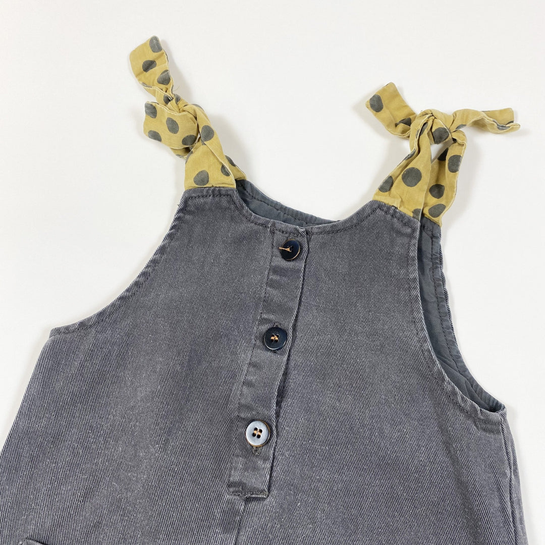 Zara faded dark grey denim dungarees 12-18M/86