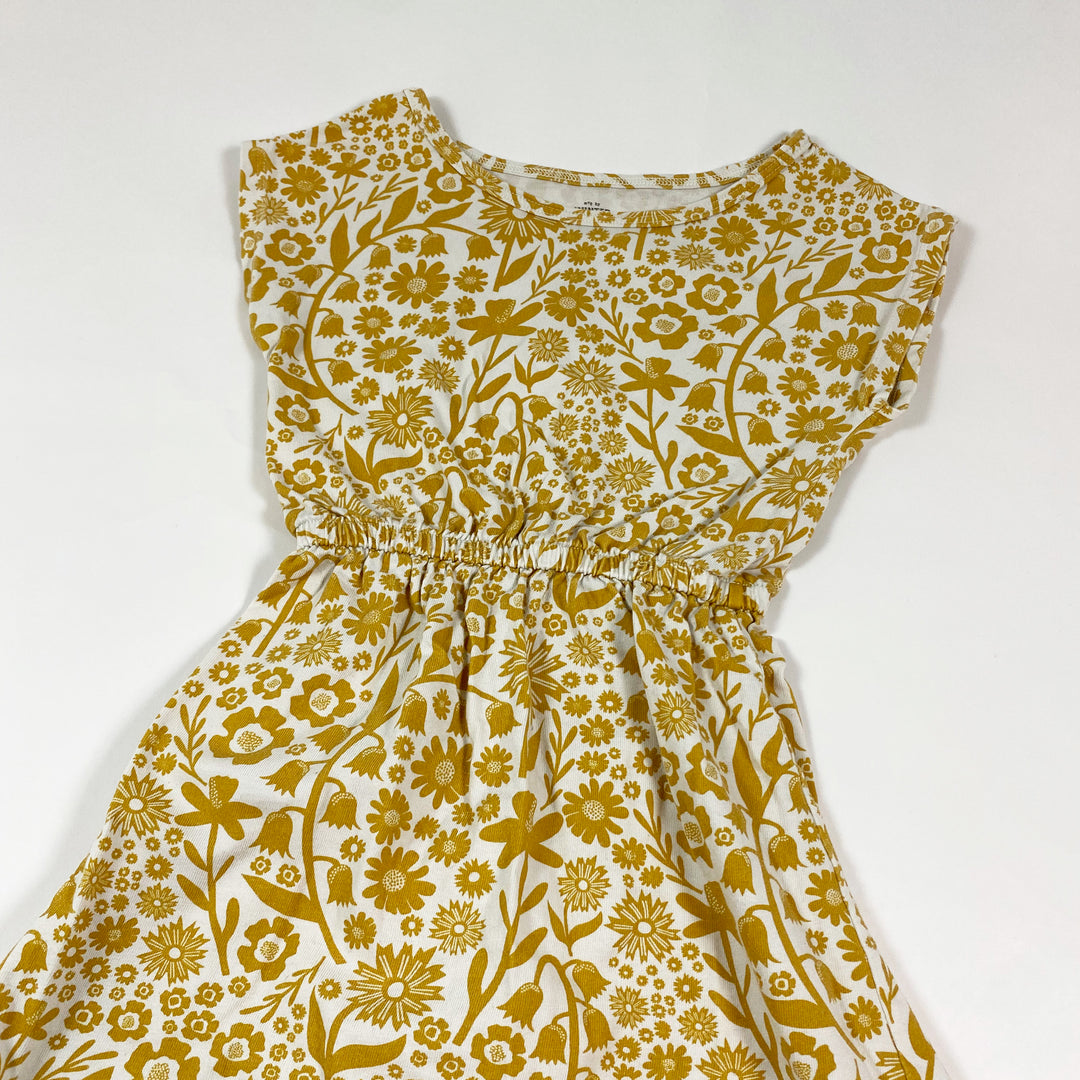 Winter Water Factory ecru/mustard yellow floral dress 4T 2