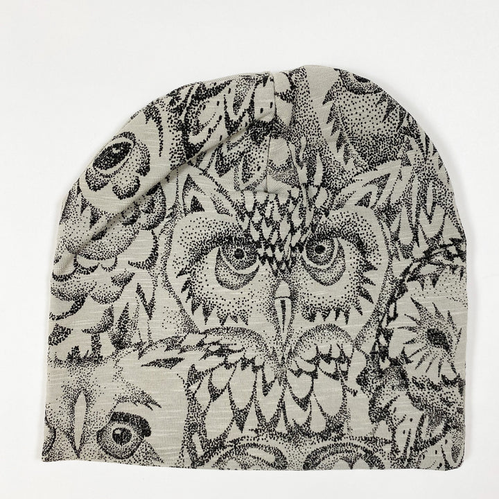 Soft Gallery  graue Drizzle AOP Owl Print Mütze 1 (1-3Y)