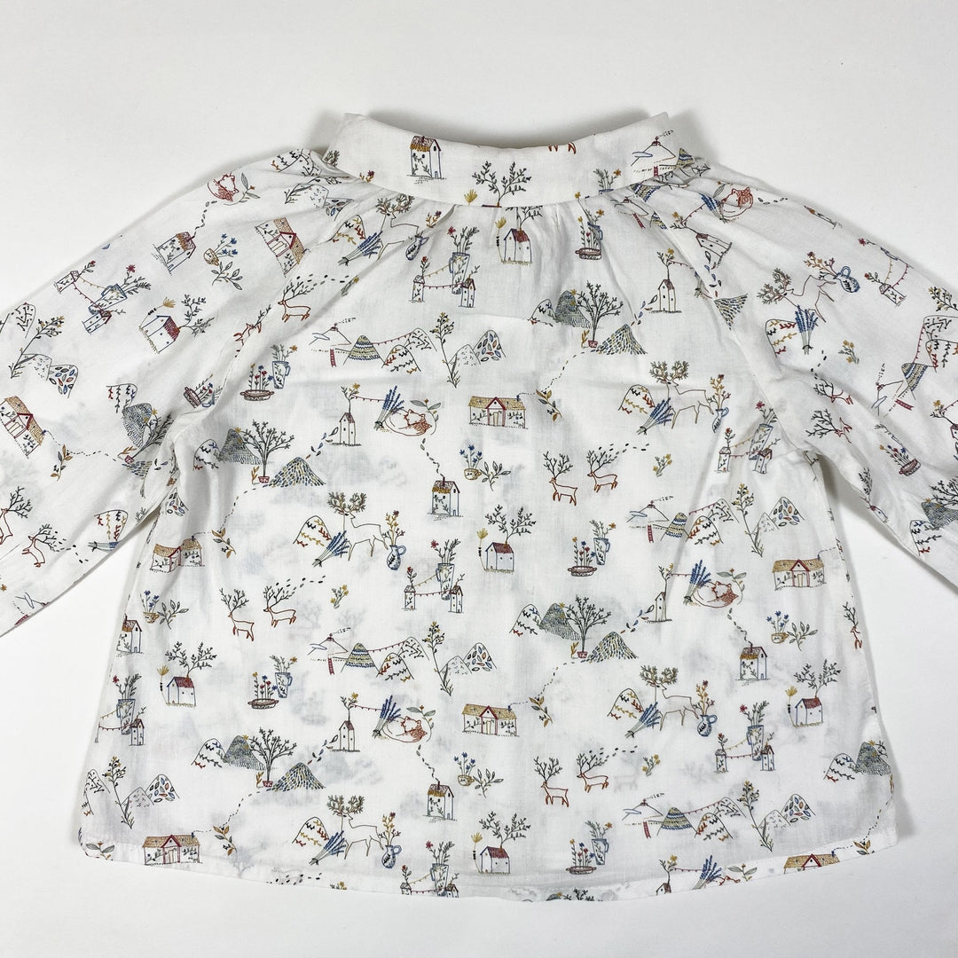 Zara white house print blouse 3-4Y/104