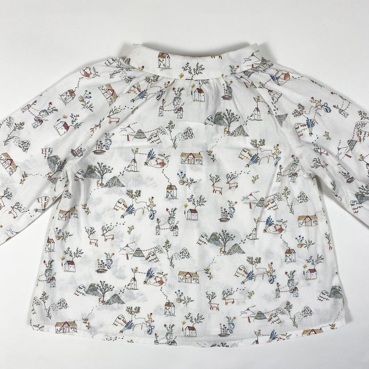 Zara white house print blouse 3-4Y/104