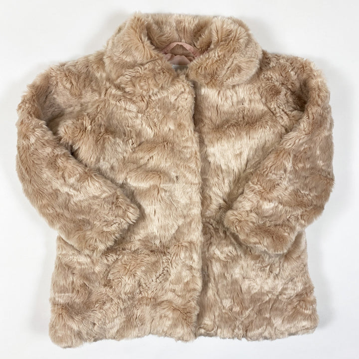 Lindex pink faux fur jacket 1,5-2Y/92