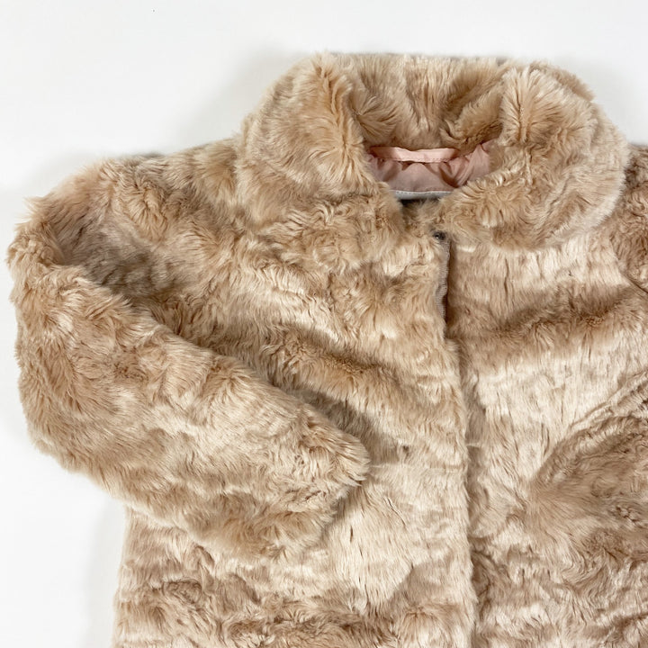 Lindex pink faux fur jacket 1,5-2Y/92