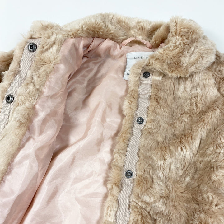Lindex pink faux fur jacket 1,5-2Y/92