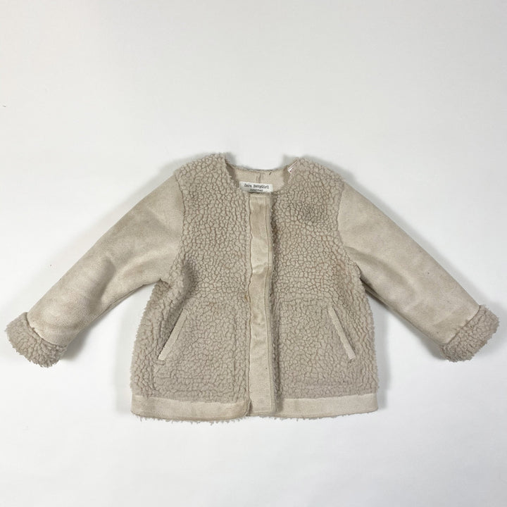 Zara beige faux fur shearling jacket 12-18M/86