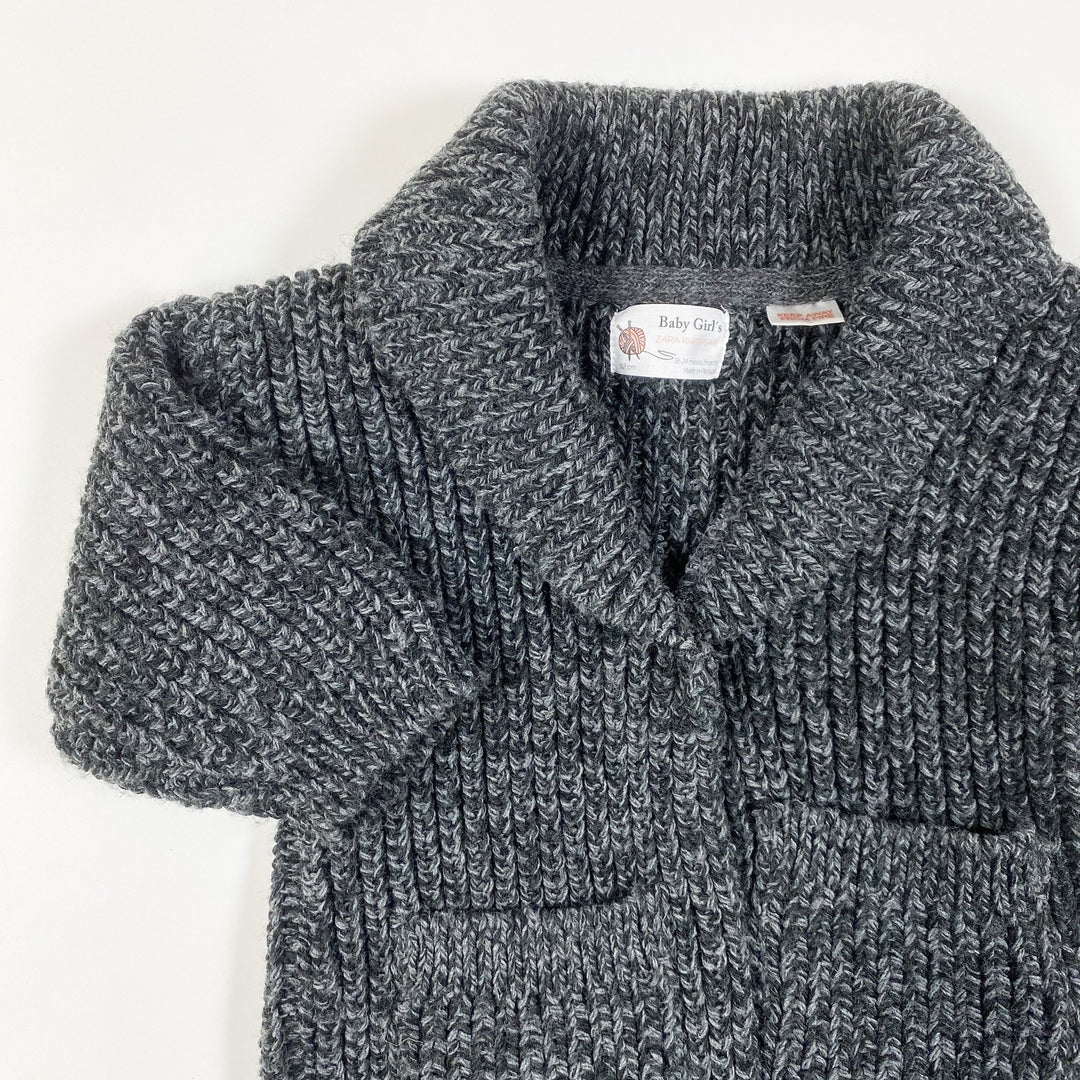 Zara grey heavy knit cardigan 18-24M/92