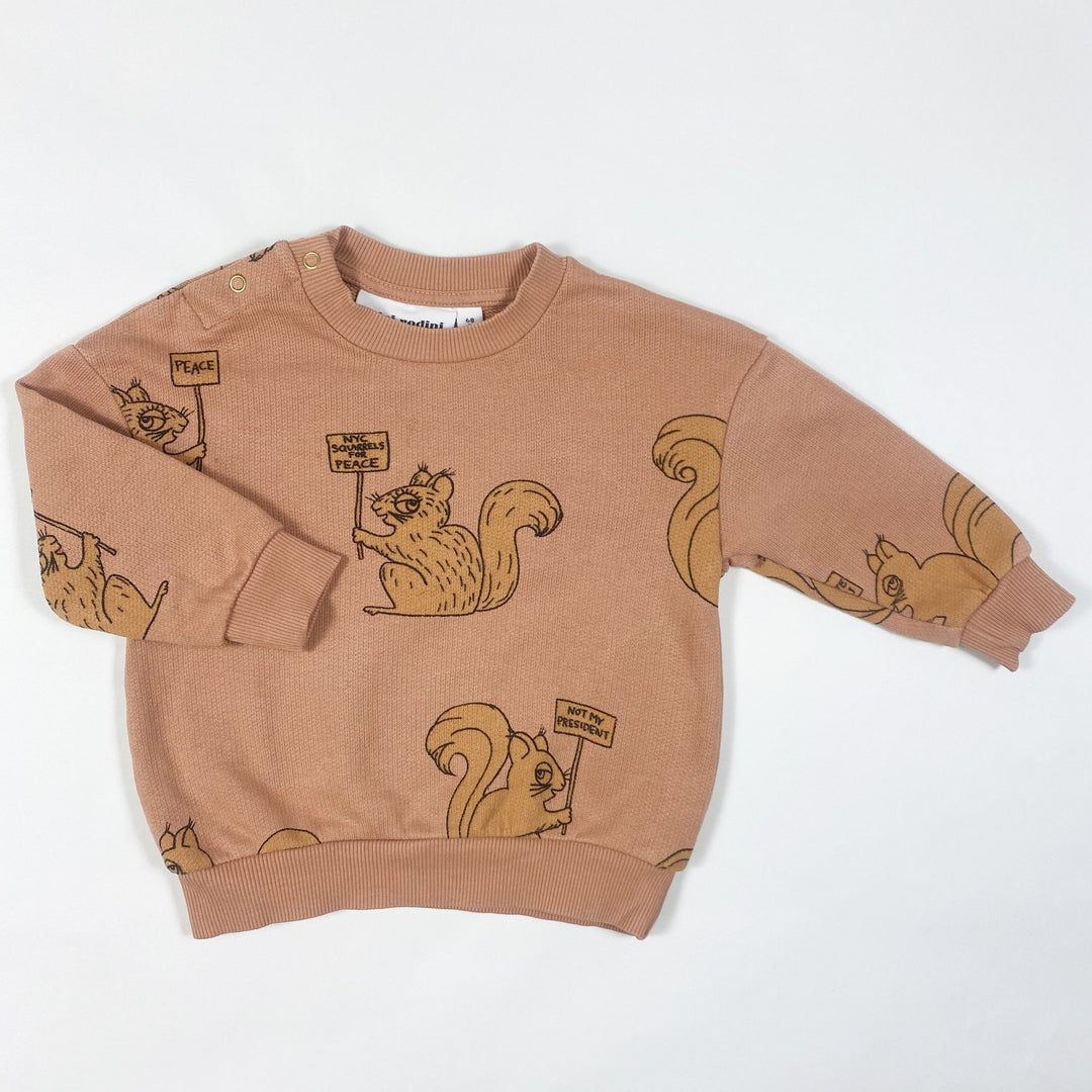 Mini Rodini no war squirrel sweatshirt 68/74