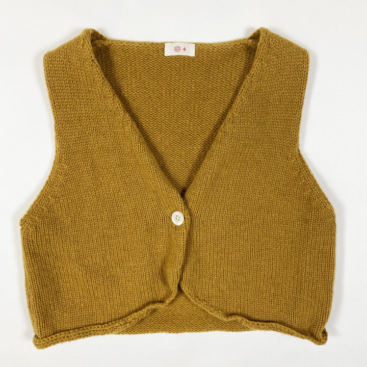 Ketiketa mustard wool knit vest 4Y