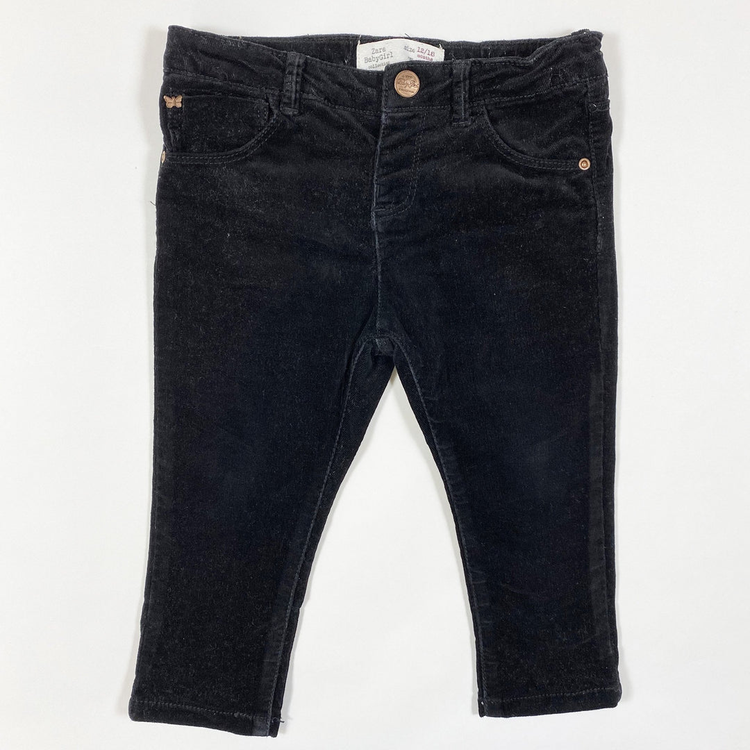 Zara black corduroy trousers 18-24M/86
