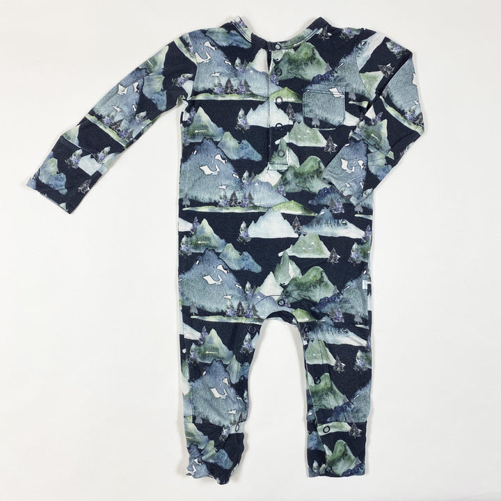 Posh Peanut mountain print bamboo jumpsuit 6-9M