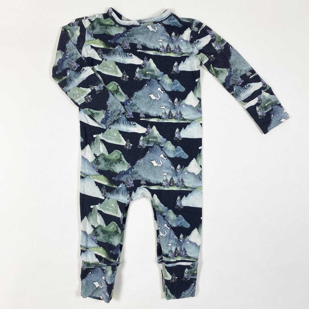 Posh Peanut mountain print bamboo jumpsuit 6-9M
