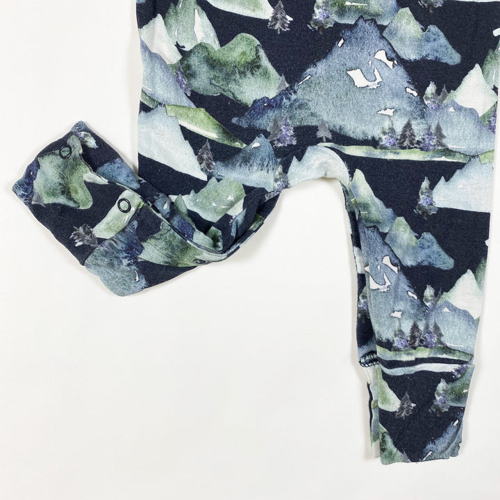 Posh Peanut mountain print bamboo jumpsuit 6-9M