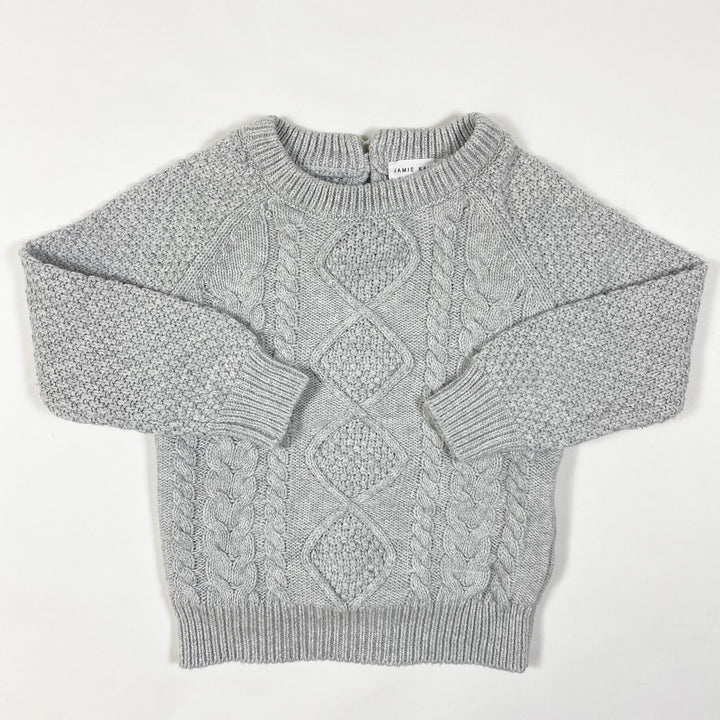 Jamie Kay light grey cable knit jumper diff. sizes