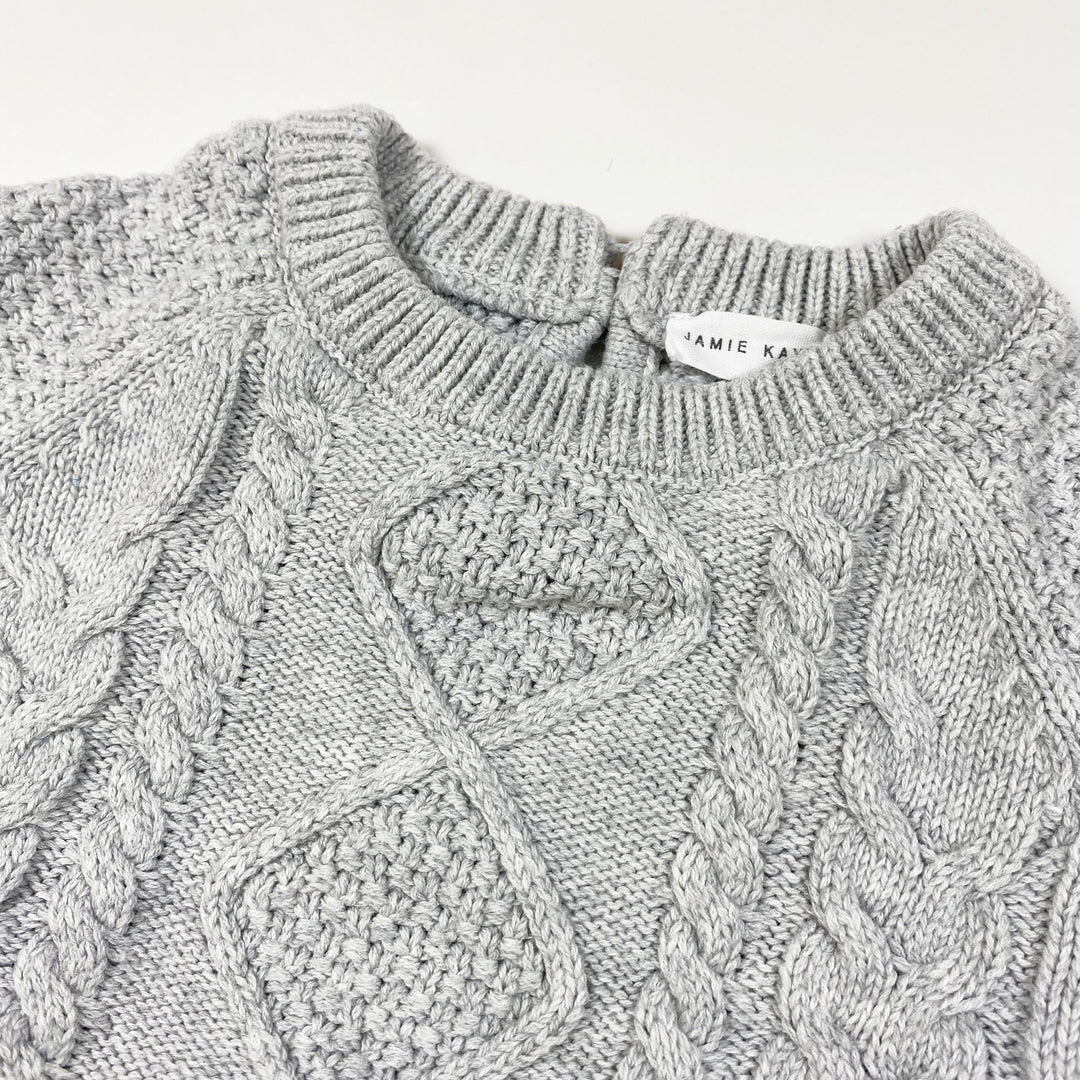 Jamie Kay light grey cable knit jumper diff. sizes