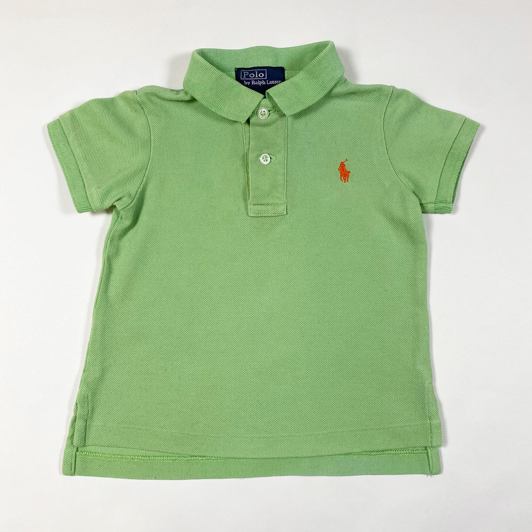 Ralph Lauren pistazienfarbenes kurzärmeliges Poloshirt 9M