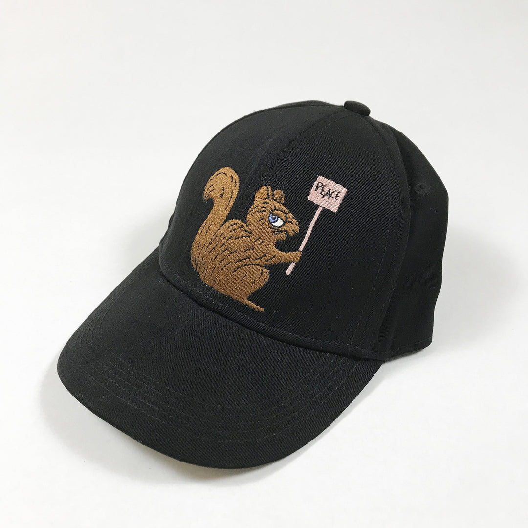 Mini Rodini black no war squirrel cap 48-50