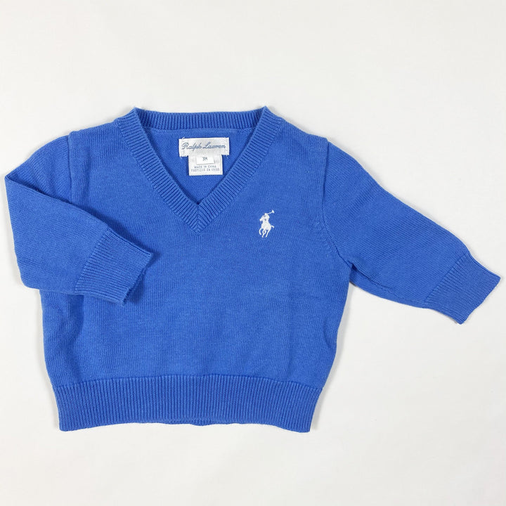 Ralph Lauren sky blue v-neck jumper 3M