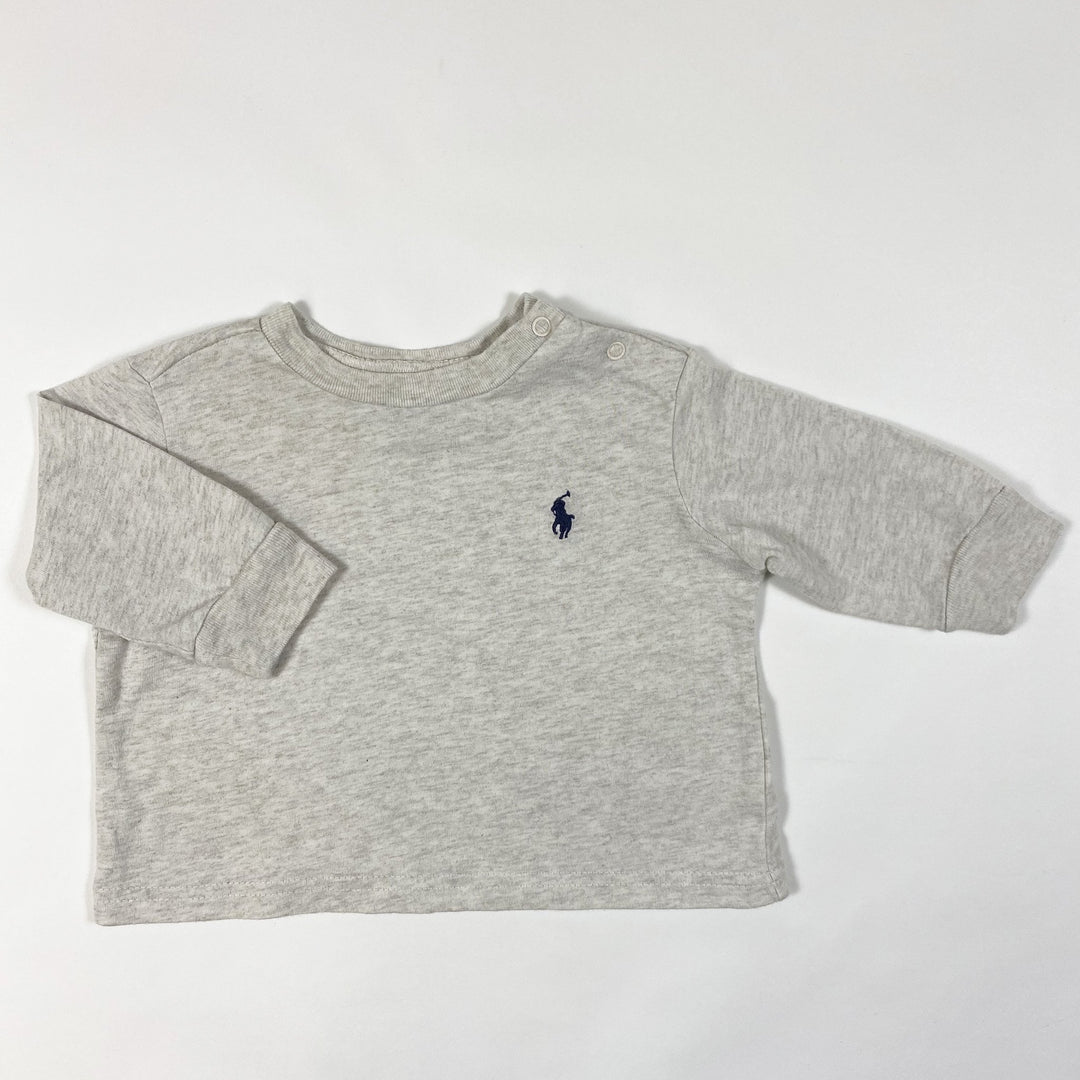 Ralph Lauren greige melange long-sleeved t-shirt 3M/60