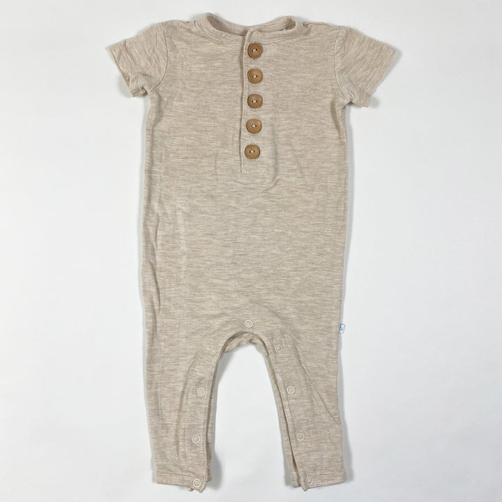 Posh Peanut beige bamboo jumpsuit 6-9M