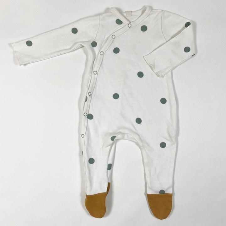 Organic Zoo white polka dot pyjama 3-6M