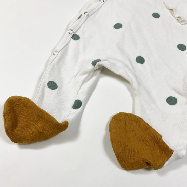 Organic Zoo white polka dot pyjama 3-6M