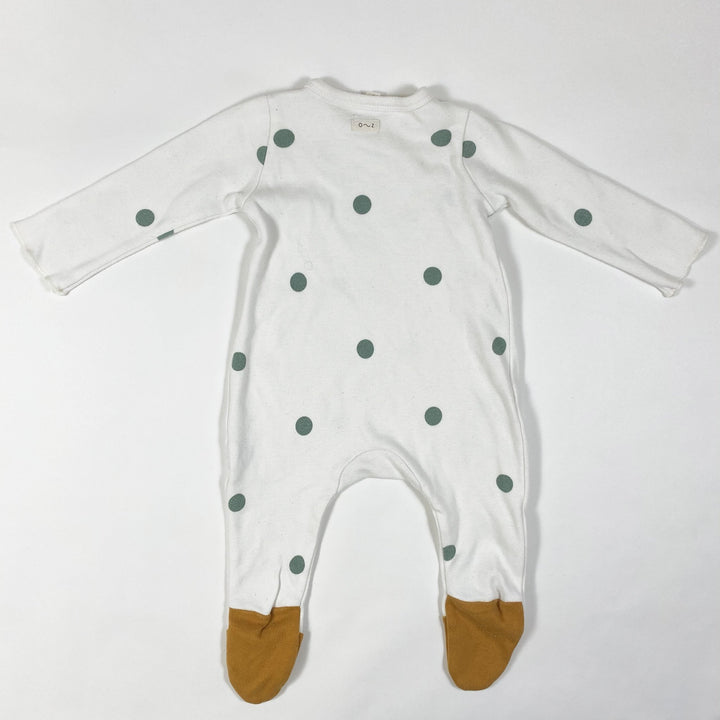 Organic Zoo white polka dot pyjama 3-6M