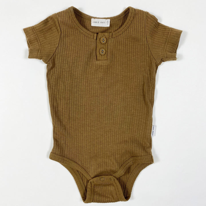 Jamie Kay caramel rib short-sleeved body 0-3M