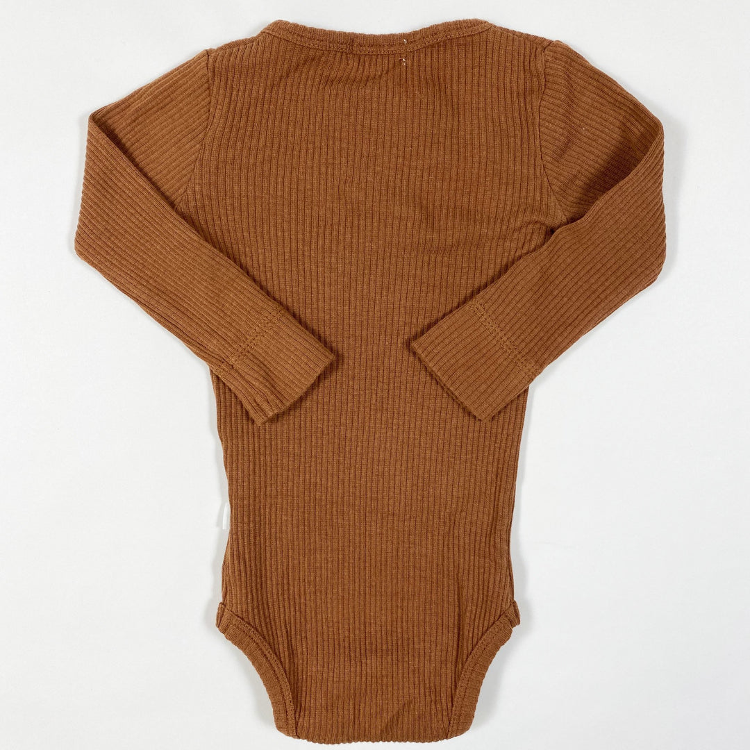 Jamie Kay rust rib long-sleeved body 3-6M