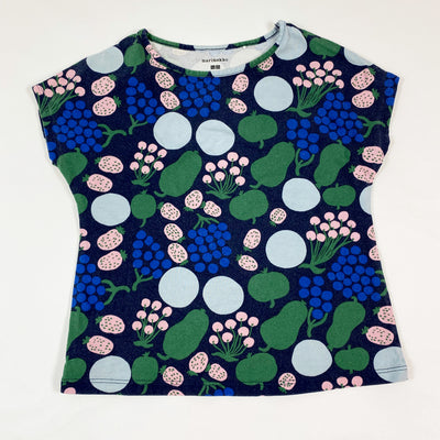 Uniqlo x Marimekko black floral T-shirt 5-6Y 1