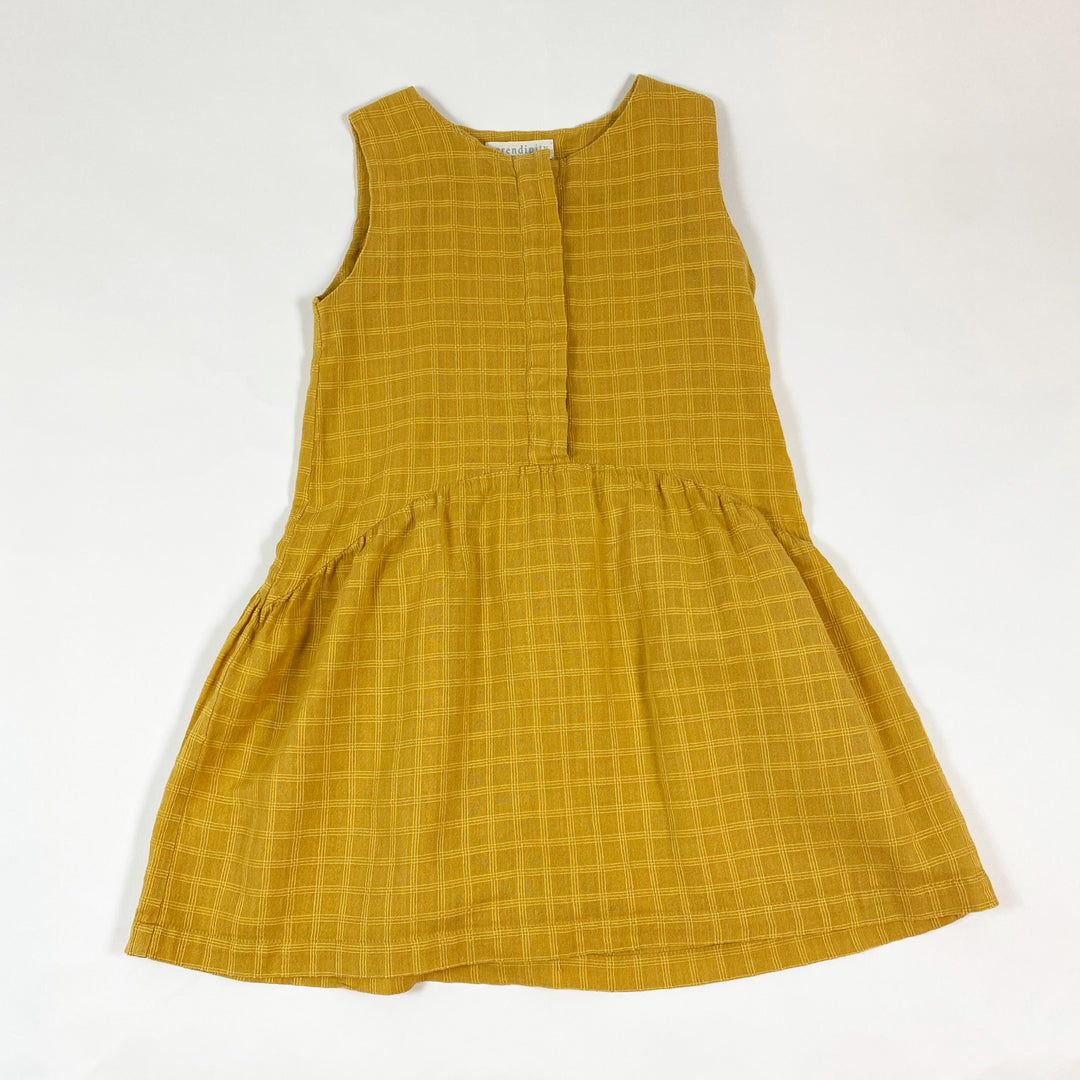 Serendipity gold yellow sleeveless dress 104/4Y 1