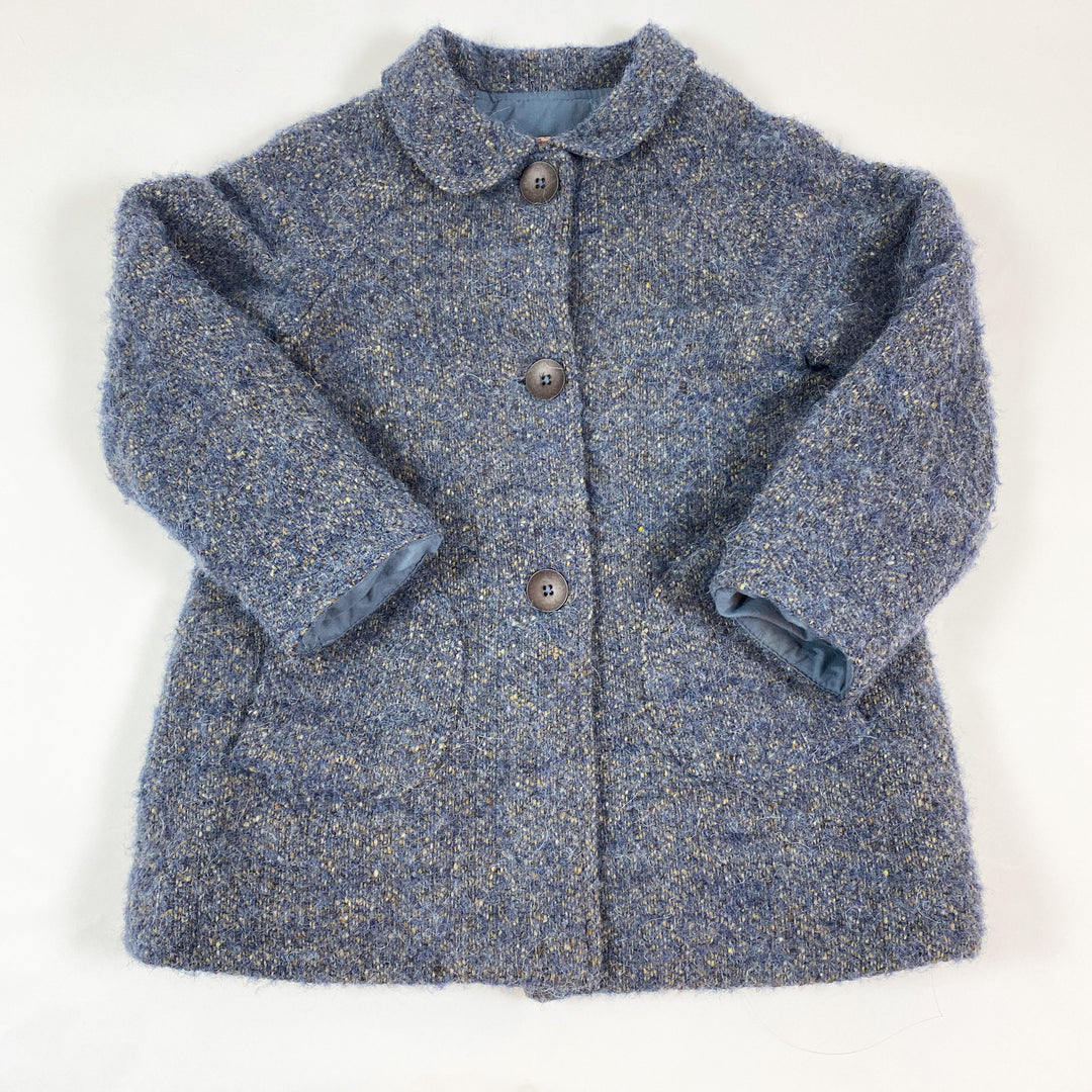 Zara violet blue tweed coat 4-5Y 1