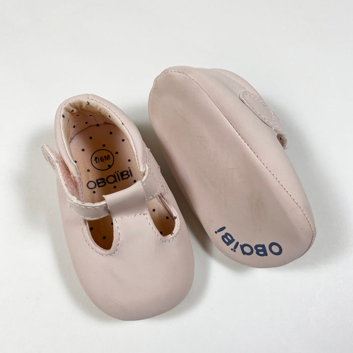 Obaïbi light pink t-bar baby shoes 1/6M
