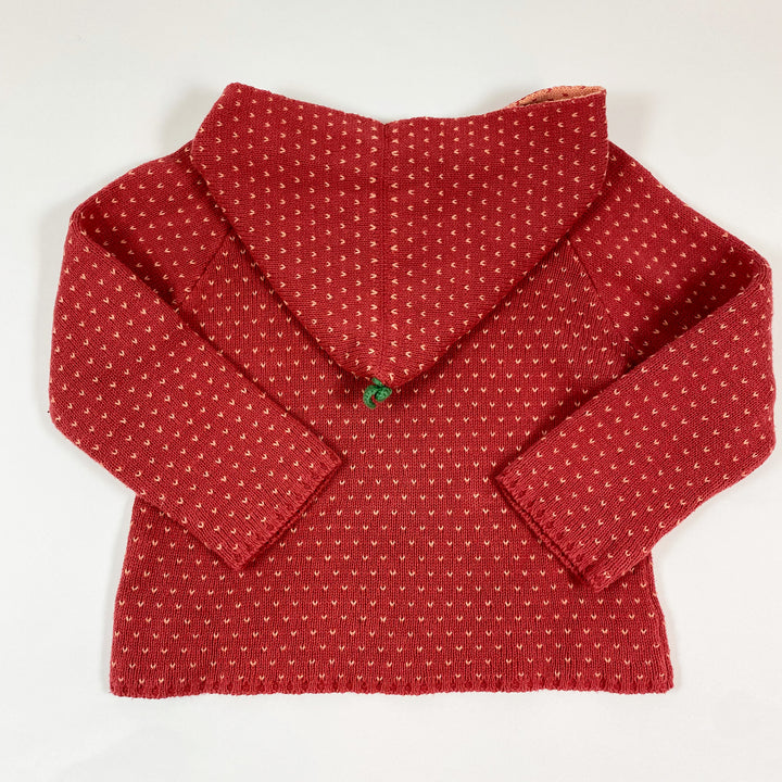 Oeuf NYC strawberry sweater with hood 4Y 1