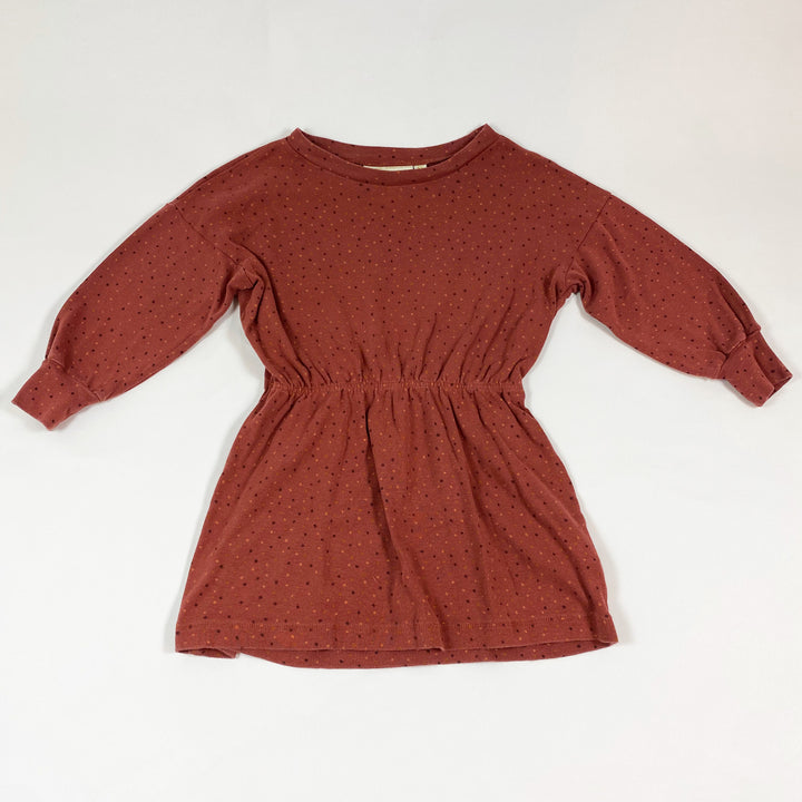 Soft Gallery terracotta dotted elastic waist dress 4Y 1