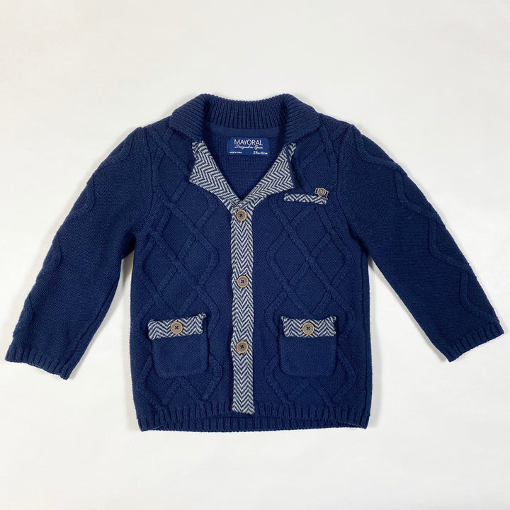 Mayoral navy cardigan with pockets 24M/92 1
