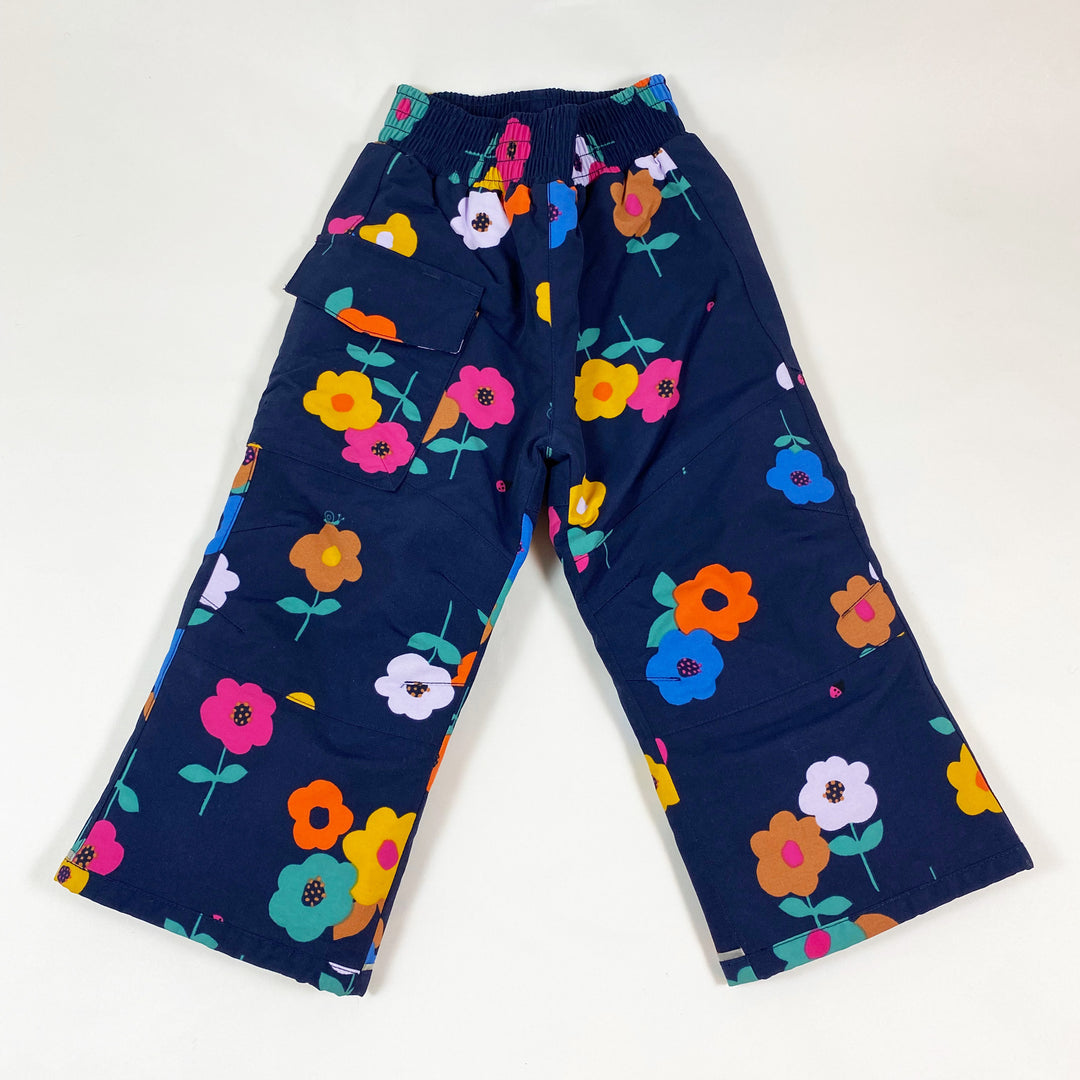 Hanna Andersson navy floral ski pants 90cm/3 1
