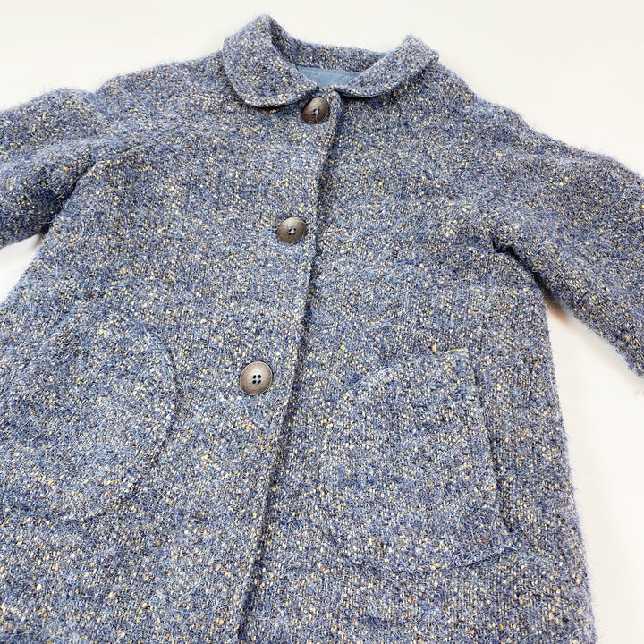 Zara violet blue tweed coat 4-5Y 2